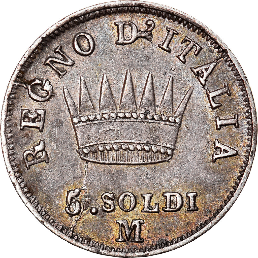 Coin, ITALIAN STATES, KINGDOM OF NAPOLEON, Napoleon I, 5 Soldi, 1812, Milan