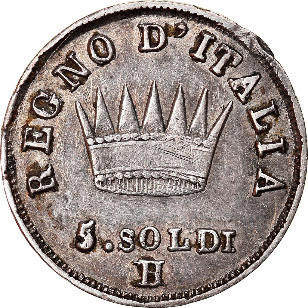 Coin, ITALIAN STATES, KINGDOM OF NAPOLEON, Napoleon I, 5 Soldi, 1813, Bologna