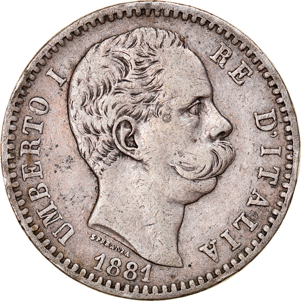 Monnaie, Italie, Umberto I, 2 Lire, 1881, Rome, TTB, Argent, KM:23