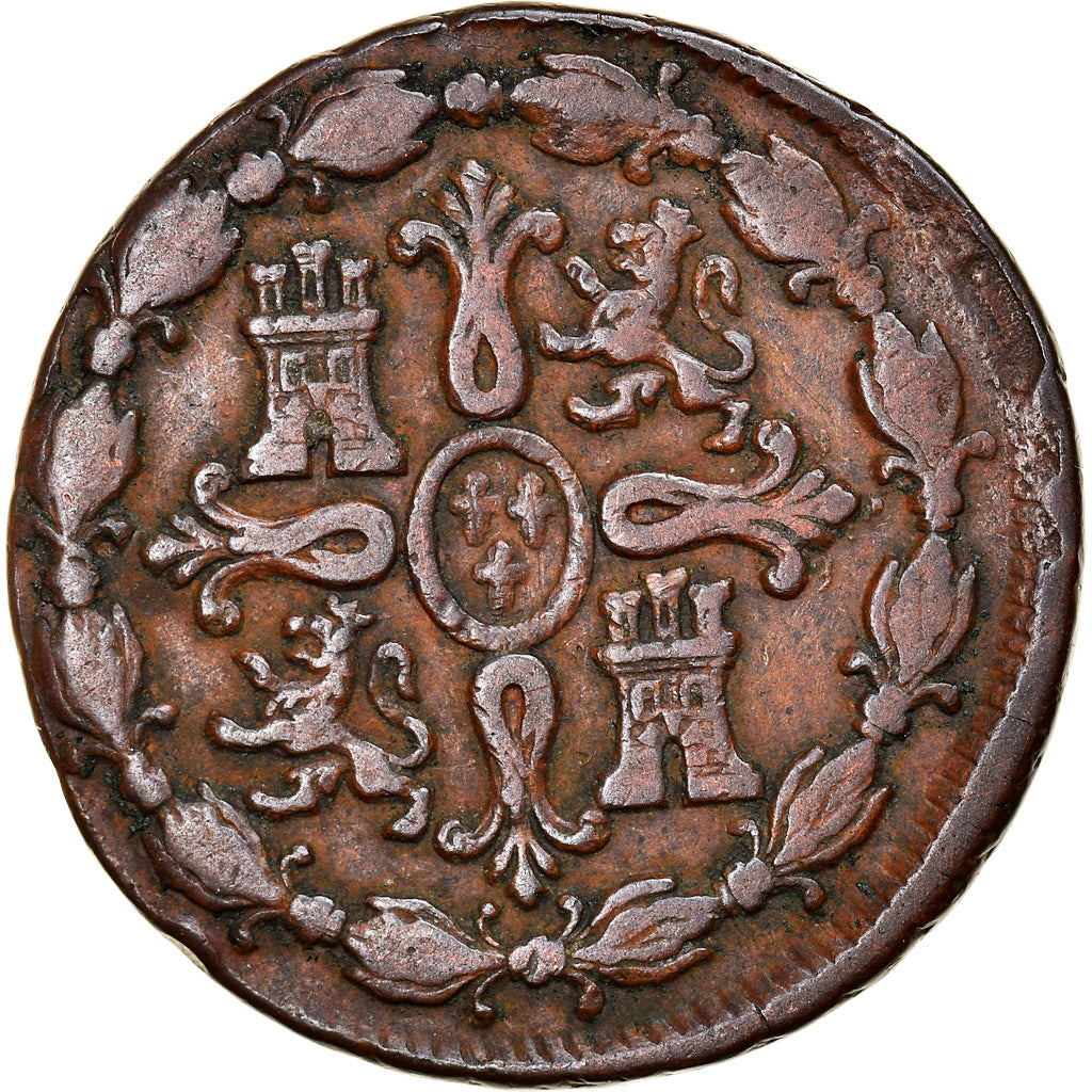 Coin, Spain, Charles IV, 8 Maravedis, 1796, Segovia, VF(30-35), Copper, KM:428