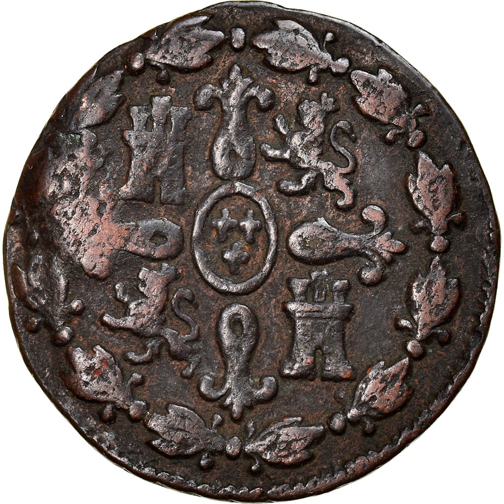 Moneta, Spagna, Charles IV, 4 maravedis, 1796, Segovia, MB+, Rame, KM:427