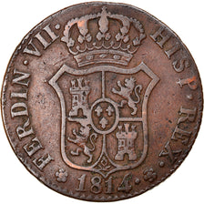Coin, Spain, CATALONIA, Ferdinand VII, 6 Quartos, 1814, Mallorca, EF(40-45)