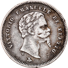 Monnaie, États italiens, EMILIA, Vittorio Emanuele II, 50 Centesimi, 1860