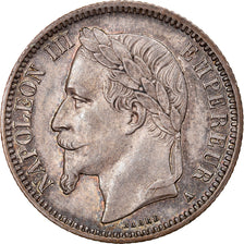 Moneta, Francia, Napoleon III, Napoléon III, Franc, 1868, Paris, BB+, Argento