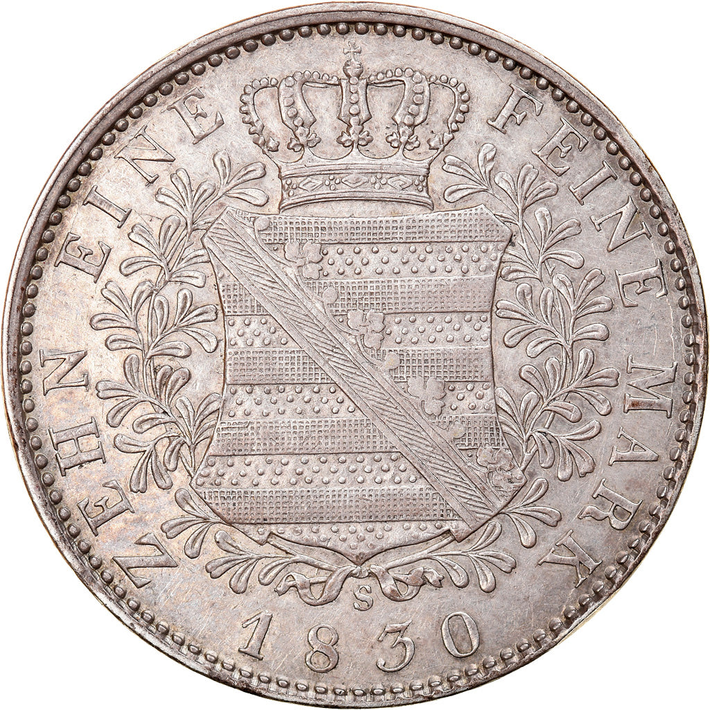 Coin, German States, SAXONY-ALBERTINE, Anton, Thaler, 1830, Dresden, AU(50-53)