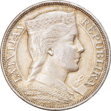 Coin, Latvia, 5 Lati, 1932, AU(50-53), Silver, KM:9