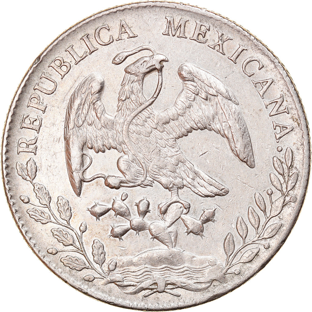 Coin, Mexico, 8 Reales, 1895, Culiacan, AU(55-58), Silver, KM:377.3