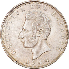 Moeda, Equador, 5 Sucres, Cinco, 1944, Mexico City, Mexico, AU(50-53), Prata