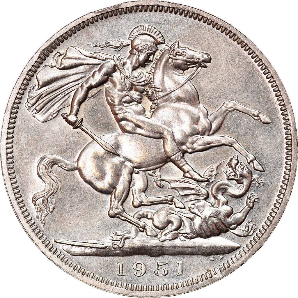 Coin, Great Britain, George VI, Crown, 1951, MS(63), Copper-nickel, KM:880
