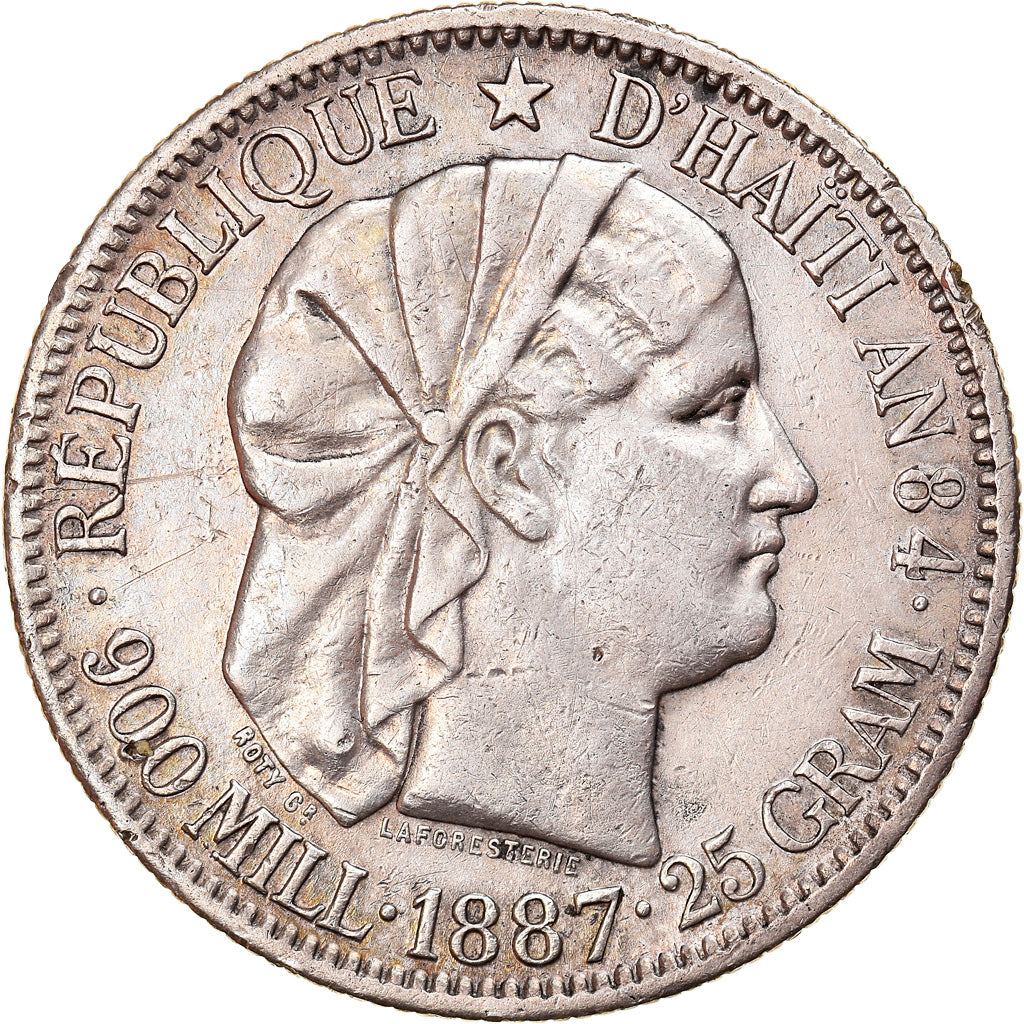 Monnaie, Haïti, Gourde, 1887, Paris, TTB, Argent, KM:46