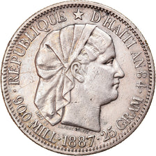 Monnaie, Haïti, Gourde, 1887, Paris, TTB, Argent, KM:46