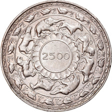 Coin, Ceylon, Elizabeth II, 5 Rupees, 1957, AU(50-53), Silver, KM:126