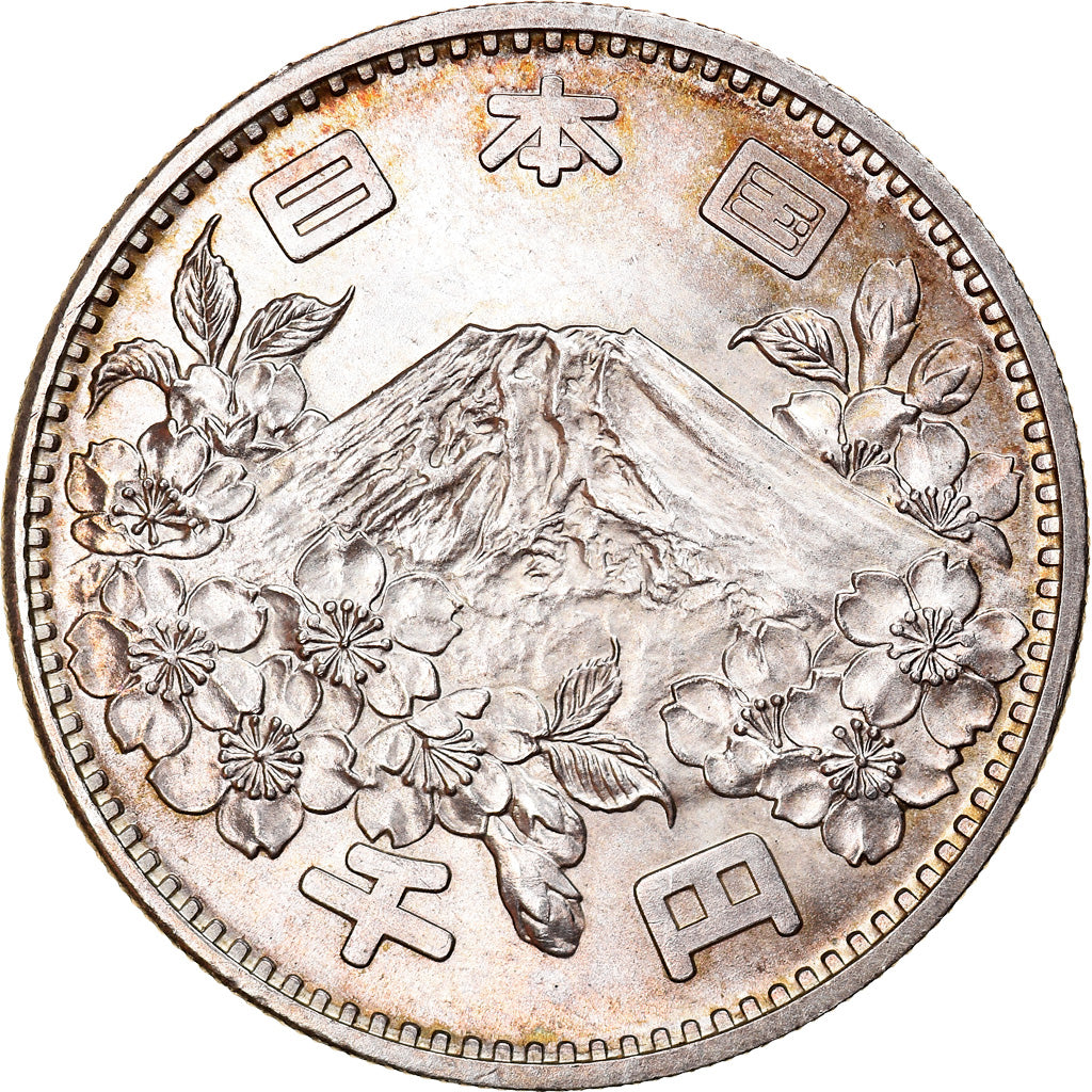 Coin, Japan, Hirohito, 1000 Yen, 1964, Tokyo, MS(60-62), Silver, KM:80