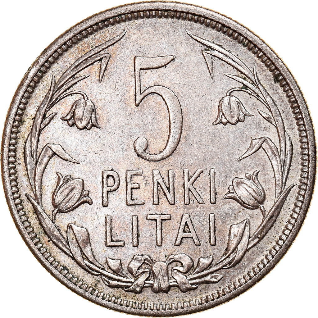 Coin, Lithuania, 5 Litai, 1925, King's Norton, EF(40-45), Silver, KM:78