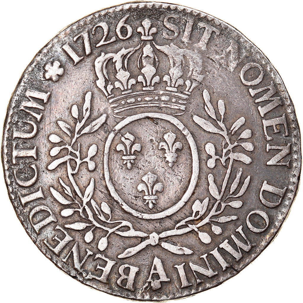 Coin, France, Louis XV, Écu aux branches d'olivier, Ecu, 1726, Paris