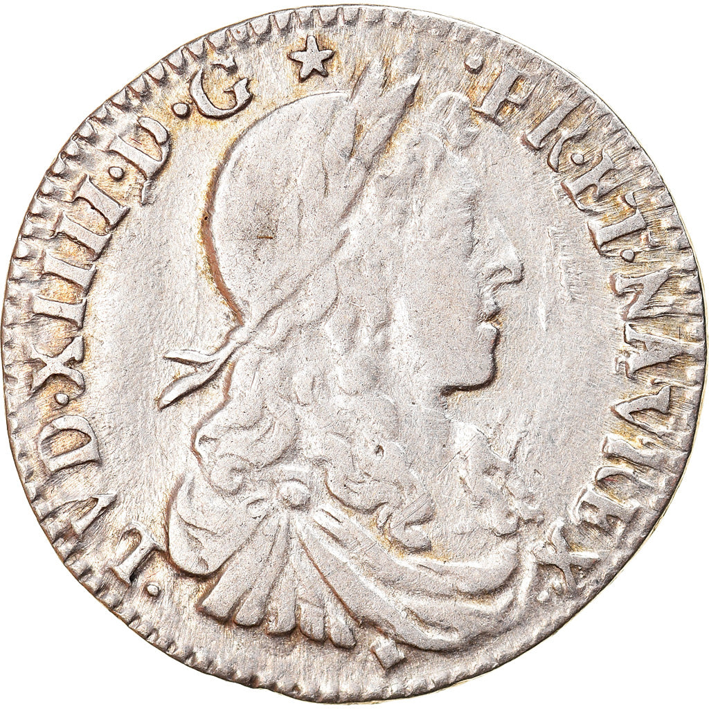Monnaie, France, Louis XIV, 1/12 Écu au buste juvénile, 1/12 ECU, 10 Sols