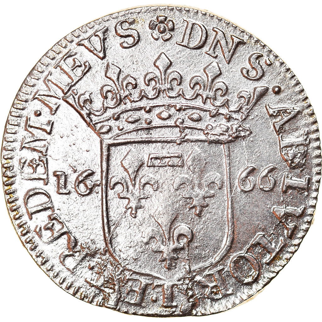Moeda, ESTADOS ITALIANOS, TASSAROLO, Livia, Luigino, 1666, AU(50-53), Prata