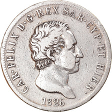 Münze, Italien Staaten, SARDINIA, Carlo Felice, 5 Lire, 1826, Torino, S+