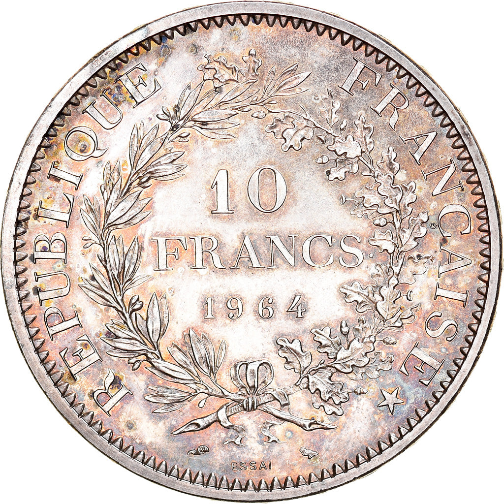 Coin, France, Hercule, 10 Francs, 1964, Paris, ESSAI, MS(63), Silver, KM:E111