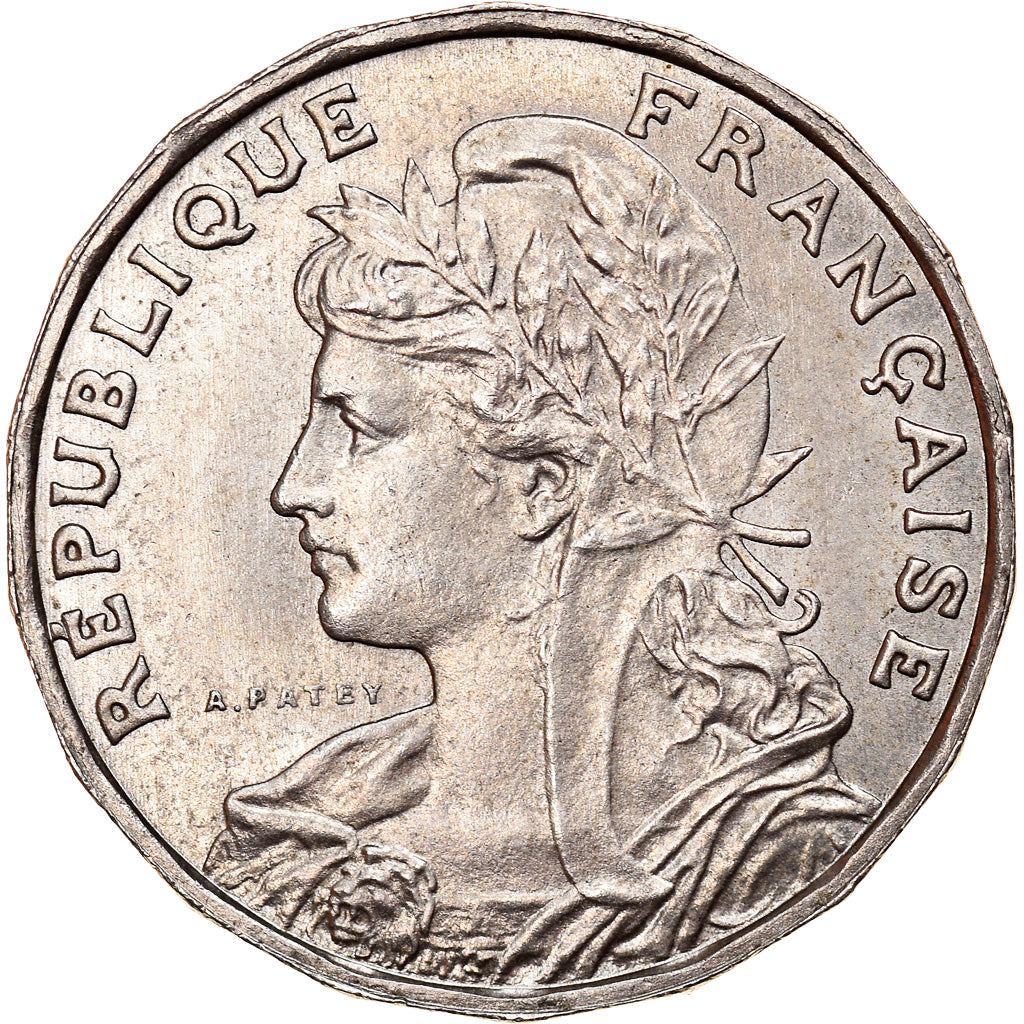 Moeda, França, Patey, 25 Centimes, 1904, Paris, ENSAIO, MS(60-62), Níquel