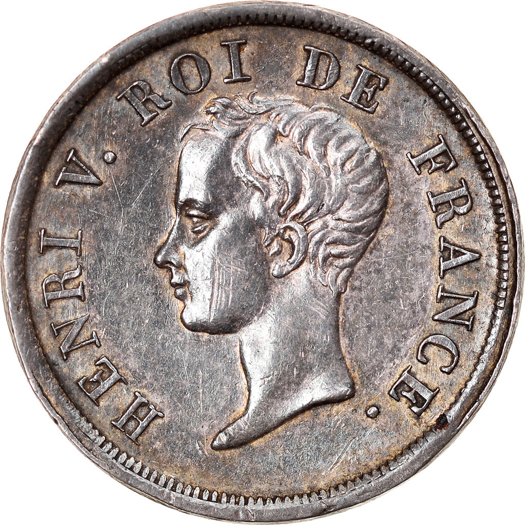 Münze, Frankreich, Henri V, 1/2 Franc, 1833, SS+, Silber, KM:23, Gadoury:404