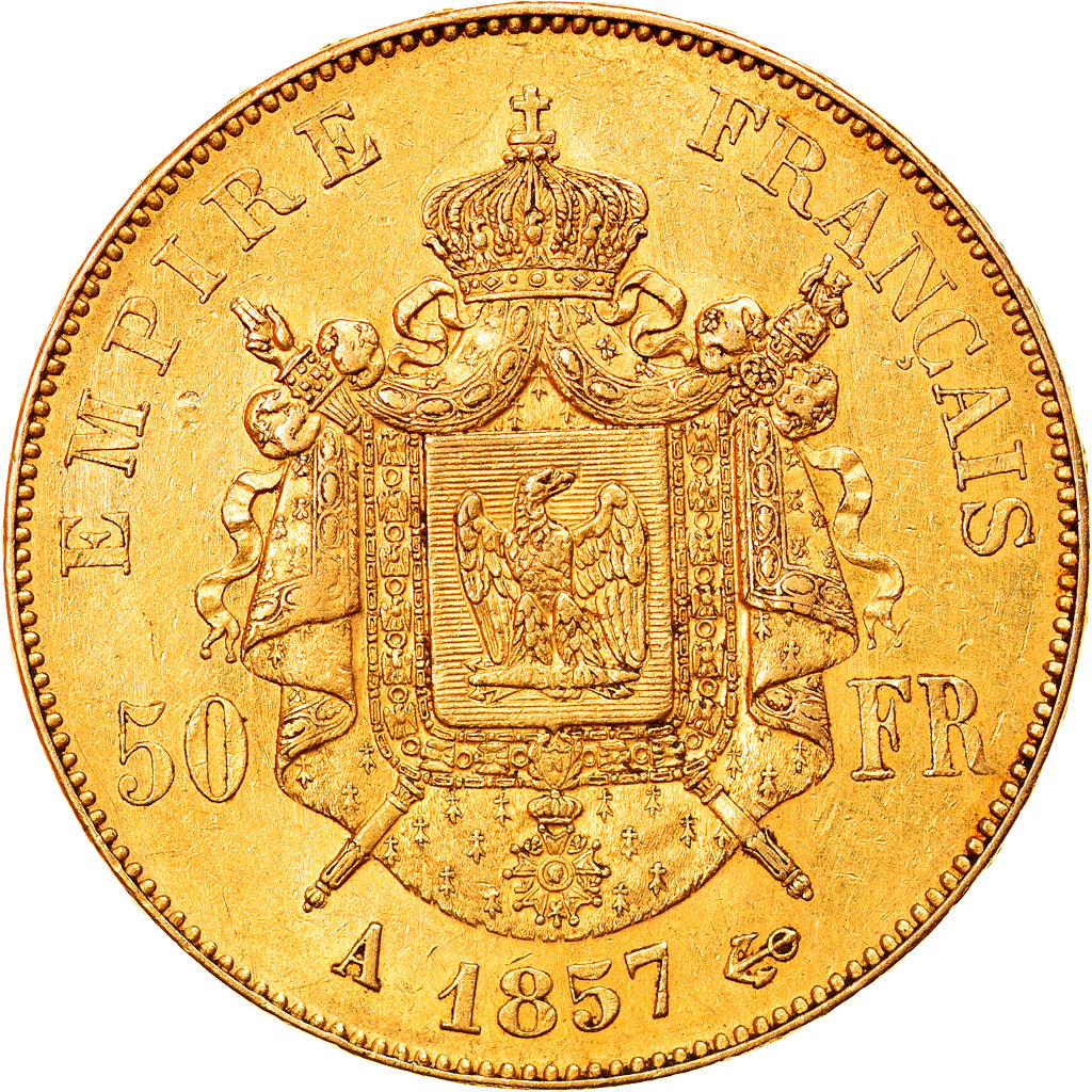Monnaie, France, Napoleon III, 50 Francs, 1857, Paris, TTB+, Or, Gadoury:1111