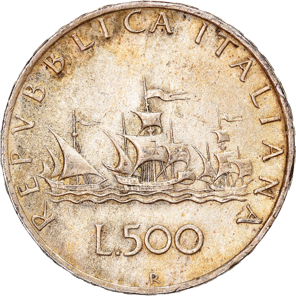 Coin, Italy, 500 Lire, 1960, Rome, AU(50-53), Silver, KM:98