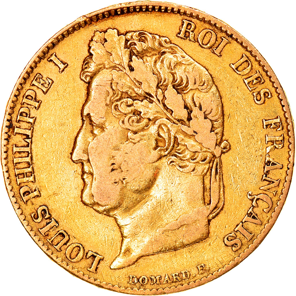 Moneda, Francia, Louis-Philippe, 20 Francs, 1834, Paris, BC+, Oro, KM:750.1