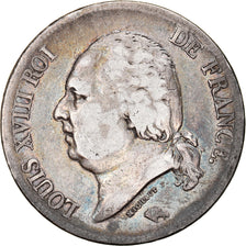 Munten, Frankrijk, Louis XVIII, Louis XVIII, 5 Francs, 1824, Paris, FR, Zilver
