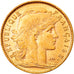 Munten, Frankrijk, Marianne, 10 Francs, 1909, Paris, ZF, Goud, KM:846