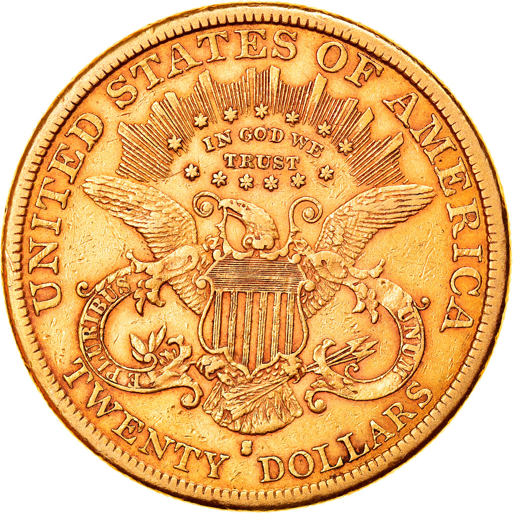 Coin, United States, Liberty Head, $20, Double Eagle, 1884, U.S. Mint, San