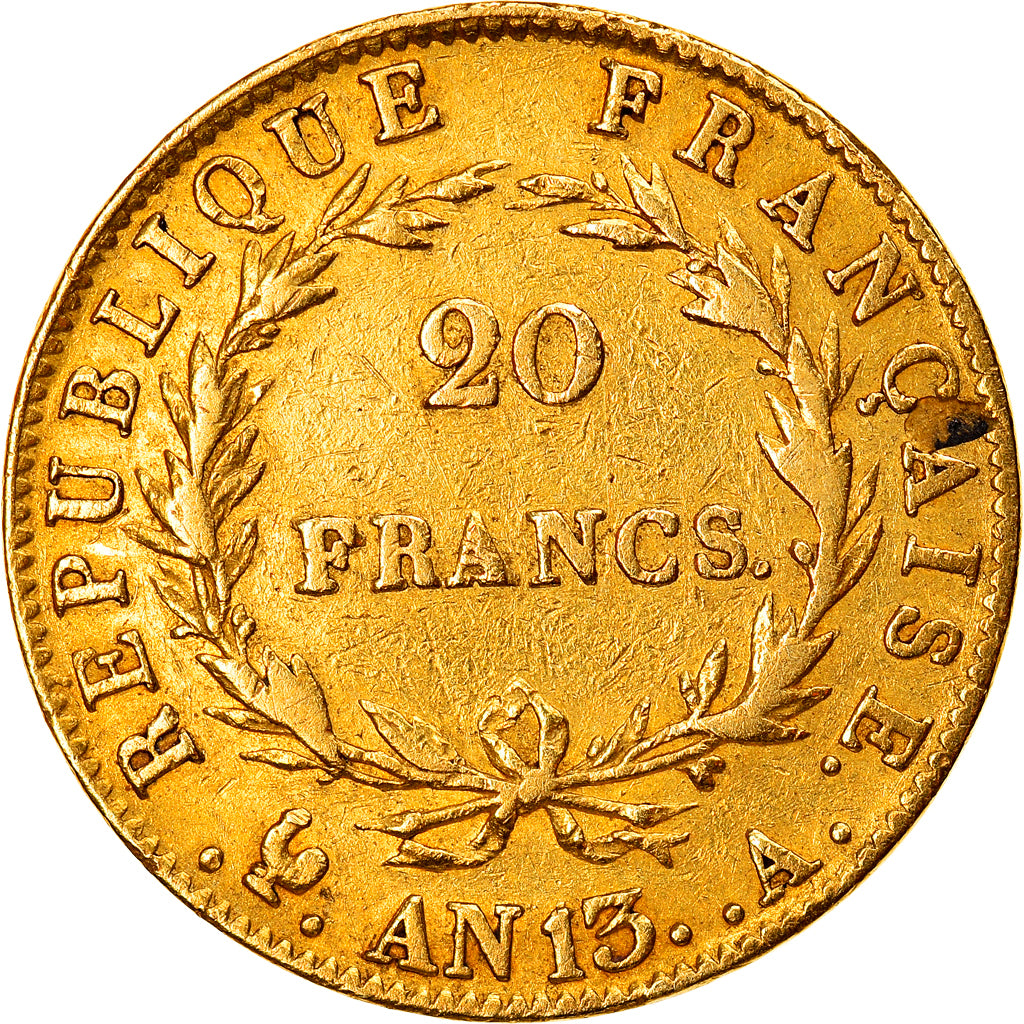 Coin, France, Napoléon I, 20 Francs, AN 13, Paris, VF(30-35), Gold, KM:663.1