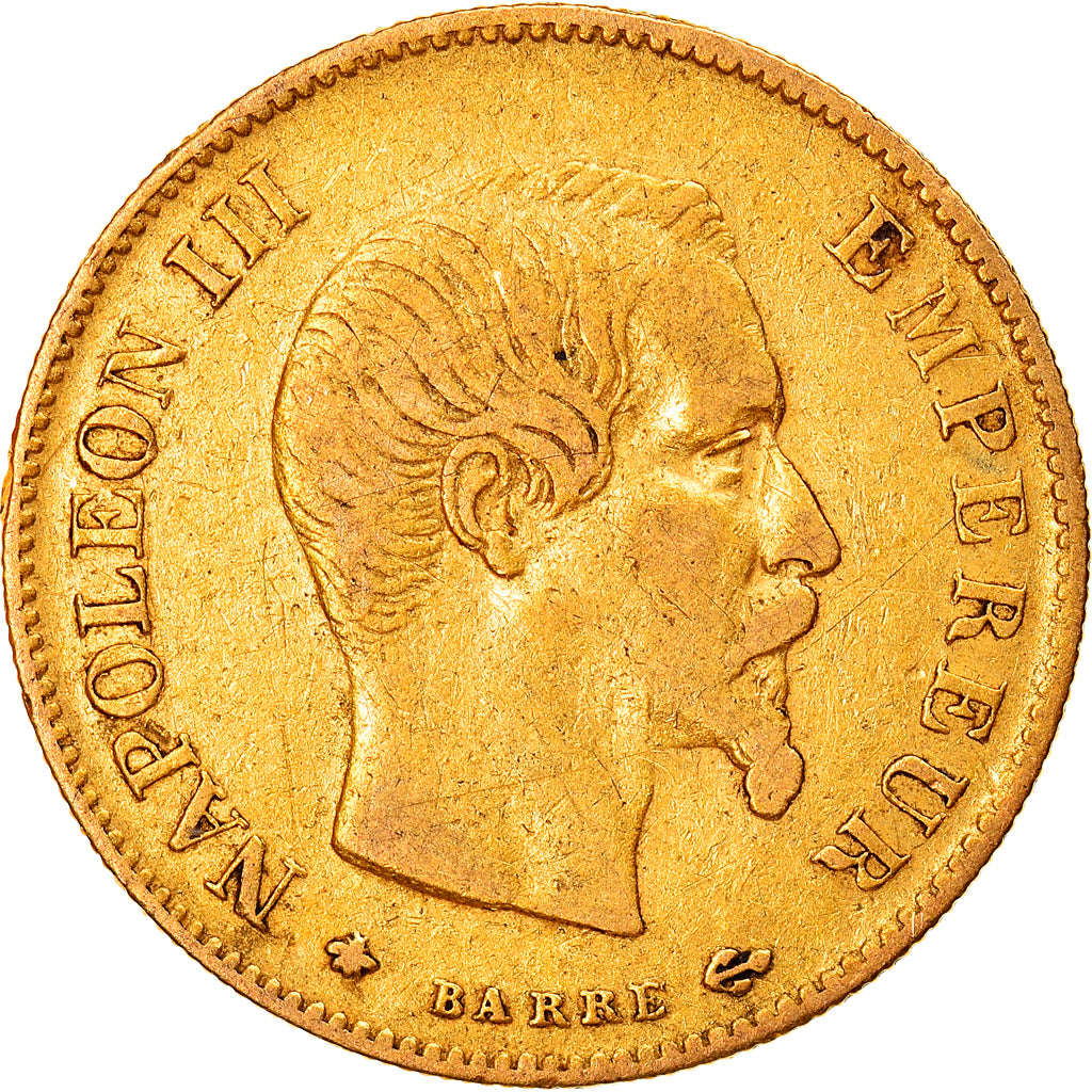 Moneta, Francja, Napoleon III, Napoléon III, 10 Francs, 1858, Strasbourg