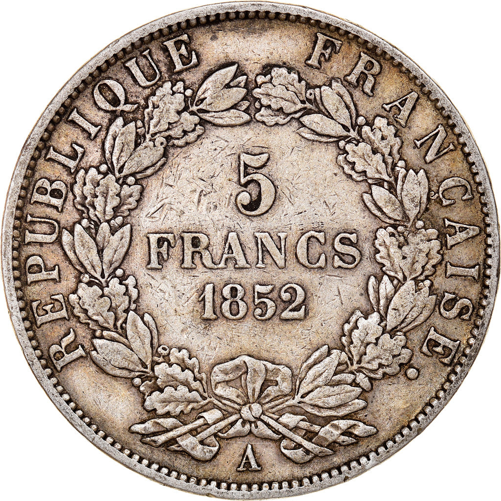 Monnaie, France, Napoléon III, 5 Francs, 1852, Paris, TB+, Argent, Gadoury:726