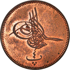 Coin, Egypt, Abdul Aziz, 4 Para, 1863 (1277//4), MS(60-62), Bronze, KM:240