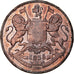 Monnaie, INDIA-BRITISH, 1/2 Anna, 1835, Bombay, TB+, Cuivre, KM:447.1