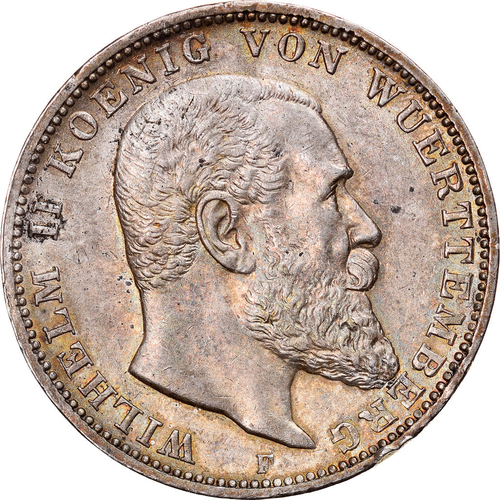 Moneda, Estados alemanes, WURTTEMBERG, Wilhelm II, 3 Mark, 1912, Freudenstadt