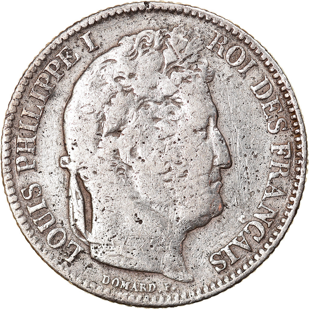 Moneda, Francia, Louis-Philippe, Franc, 1832, Lyon, BC, Plata, KM:748.4