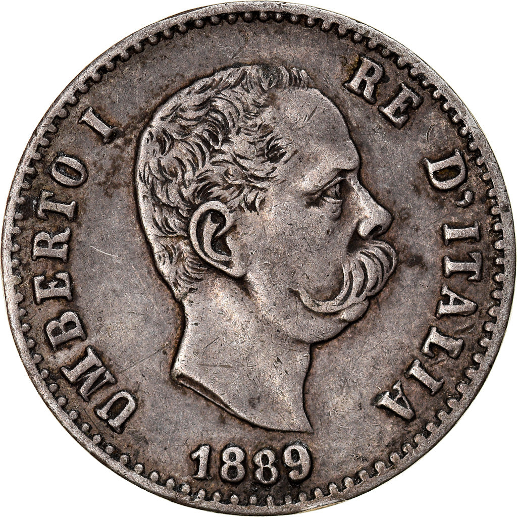 Monnaie, Italie, Umberto I, 50 Centesimi, 1889, Rome, TTB+, Argent, KM:26