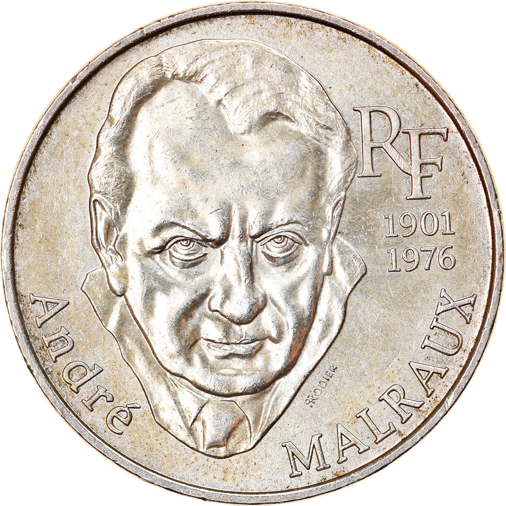 Moneta, Francia, André Malraux, 100 Francs, 1997, SPL-, Argento, KM:1188