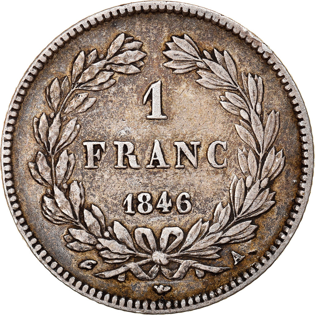 Monnaie, France, Louis-Philippe, Franc, 1846, Paris, TTB, Argent, Gadoury:453