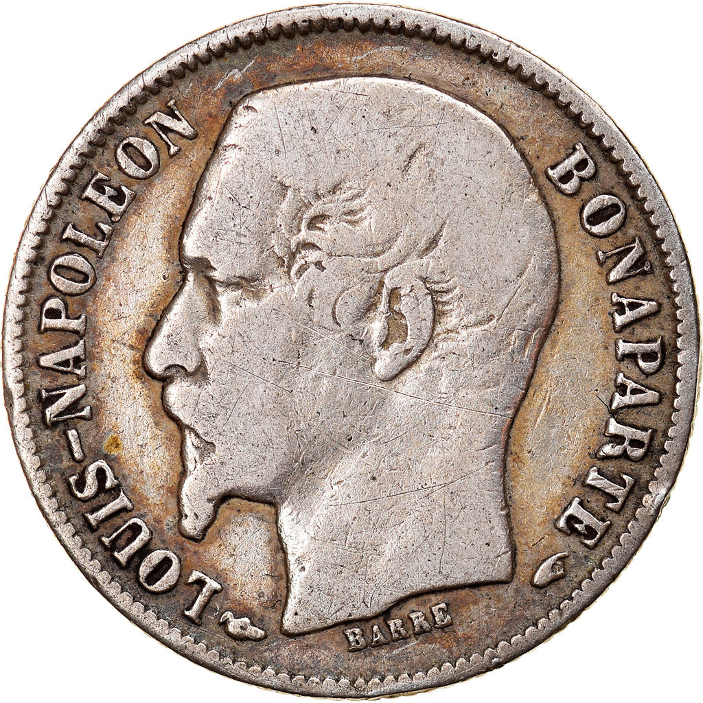 Moneta, Francia, Napoléon III, 50 Centimes, 1852, Paris, B+, Argento, KM:793