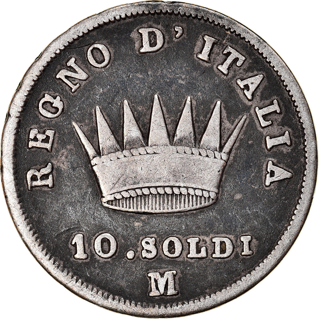 Moneta, STATI ITALIANI, KINGDOM OF NAPOLEON, Napoleon I, 10 Soldi, 1812, Milan