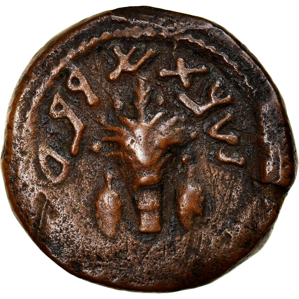 Moneda, Judaea, First Jewish War, 1/8 Shekel, Year 4 (69 AD), Jerusalem, MBC