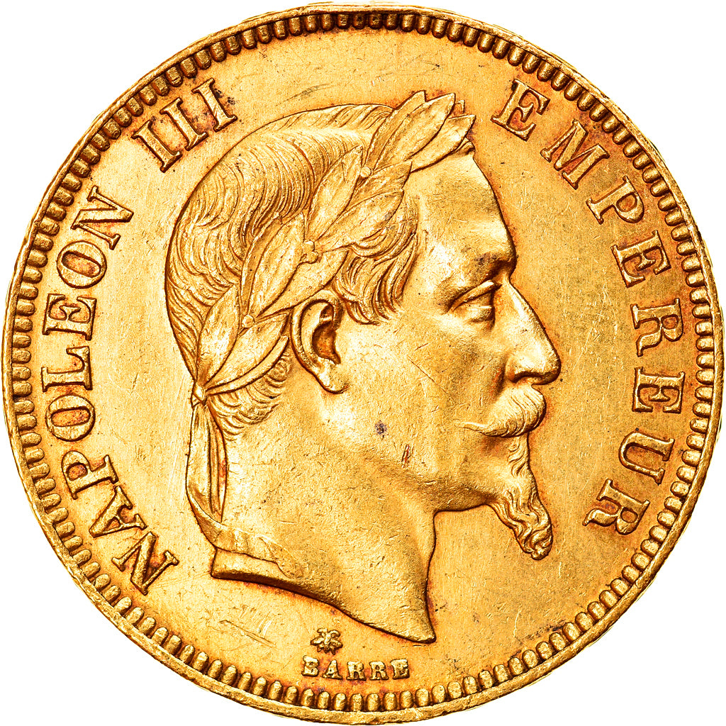 Moneta, Francja, Napoleon III, Napoléon III, 100 Francs, 1869, Paris