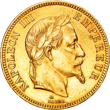 Moneta, Francia, Napoleon III, Napoléon III, 100 Francs, 1869, Paris, BB+, Oro