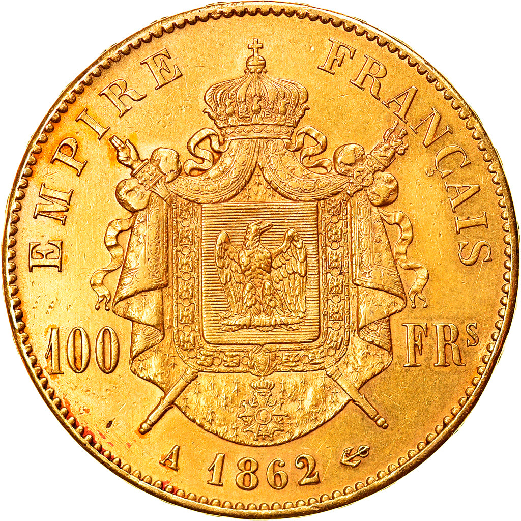 Moeda, França, Napoleon III, Napoléon III, 100 Francs, 1862, Paris, AU(50-53)