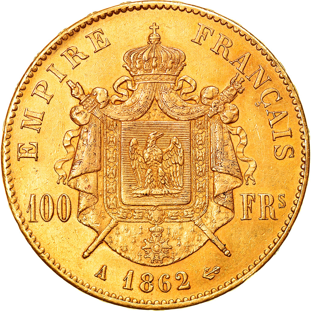 Monnaie, France, Napoleon III, Napoléon III, 100 Francs, 1862, Paris, TTB, Or