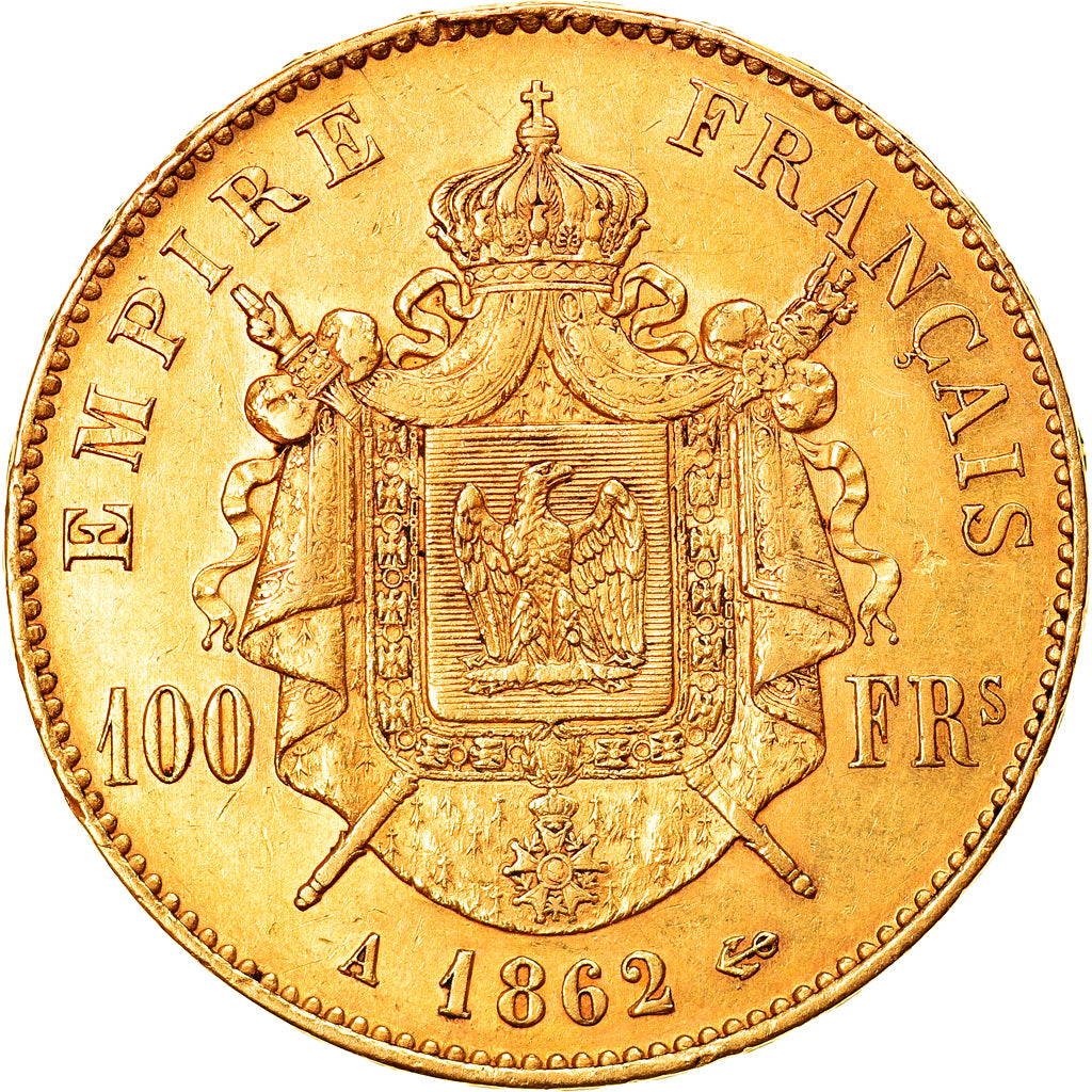 Coin, France, Napoleon III, Napoléon III, 100 Francs, 1862, Paris, EF(40-45)