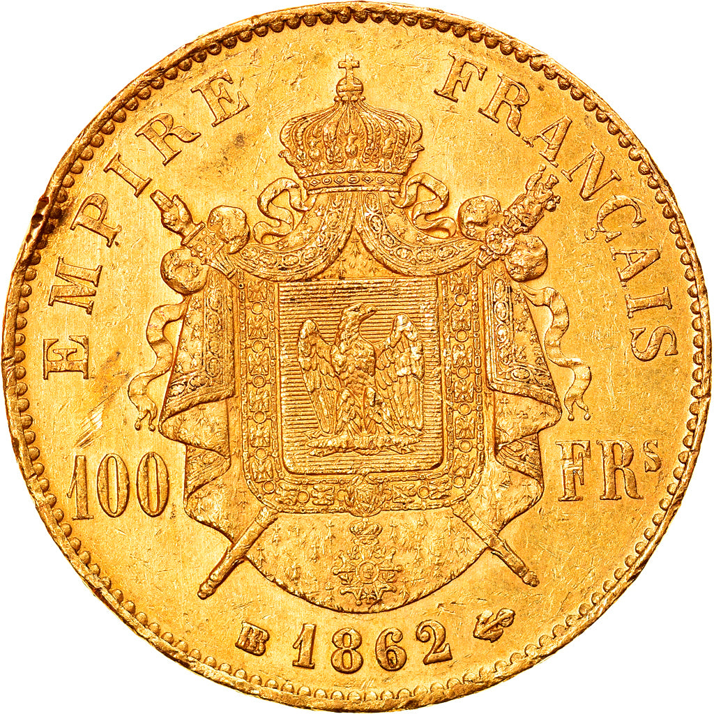Monnaie, France, Napoleon III, 100 Francs, 1862, Strasbourg, SUP, Or